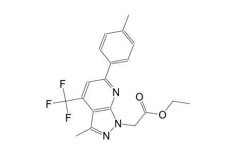 1H-pyrazolo[3,4-b]pyridine-1-acetic acid, 3-methyl-6-(4-methylphenyl)-4-(trifluoromethyl)-, ethyl ester