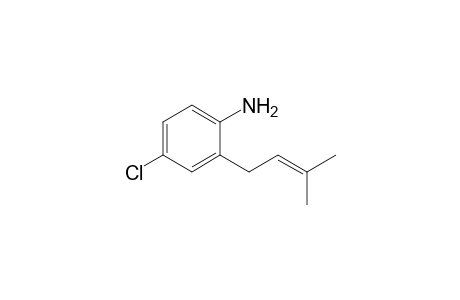 Benzenamine, 4-chloro-2-(3-methyl-2-butenyl)-