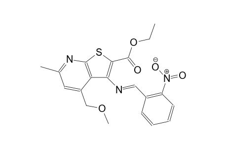 Ethyl 4-(methoxymethyl)-6-methyl-3-{[(E)-(2-nitrophenyl)methylidene]amino}thieno[2,3-b]pyridine-2-carboxylate