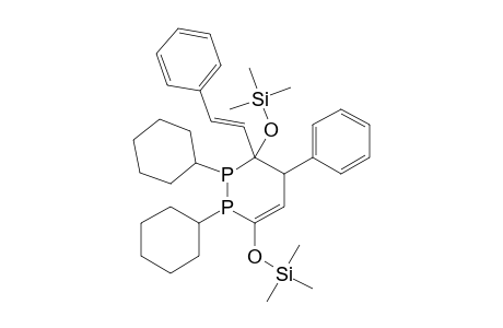 1,2-DICYCLOHEXYL-1,2,3,4-TETRAHYDRO-4-PHENYL-3-(2-PHENYLETHENYL)-3,6-BIS-(TRIMETHYLSILYLOXY)-1,2-DIPHOSPHININE