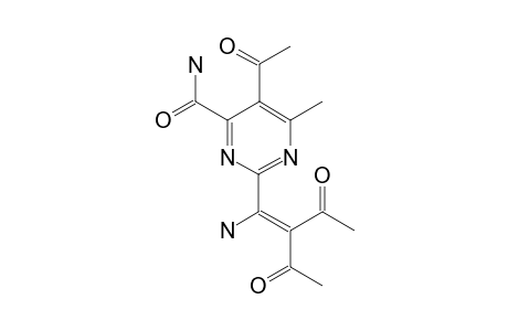 5-acetyl-2-(2-acetyl-1-amino-3-oxo-1-butenyl)-6-methyl-4-pyrimidinecarboxamide