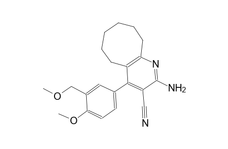 2-amino-4-[4-methoxy-3-(methoxymethyl)phenyl]-5,6,7,8,9,10-hexahydrocycloocta[b]pyridine-3-carbonitrile