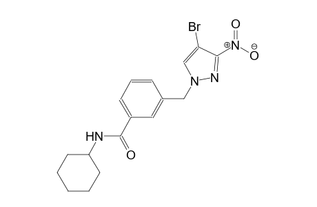 3-[(4-bromo-3-nitro-1H-pyrazol-1-yl)methyl]-N-cyclohexylbenzamide