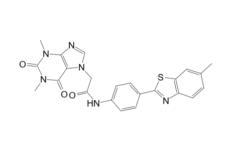 2-(1,3-Dimethyl-2,6-dioxo-1,2,3,6-tetrahydro-7H-purin-7-yl)-N-[4-(6-methyl-1,3-benzothiazol-2-yl)phenyl]acetamide