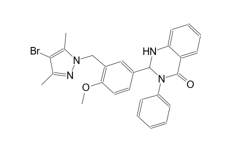 2-{3-[(4-bromo-3,5-dimethyl-1H-pyrazol-1-yl)methyl]-4-methoxyphenyl}-3-phenyl-2,3-dihydro-4(1H)-quinazolinone