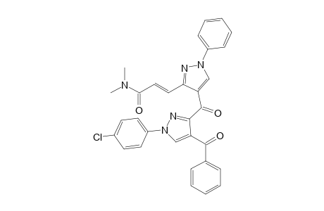 1-{4-[4-benzoyl-1-(4-chlorophenyl)-1H-pyrazole-3-carbonyl]-1-phenyl-1H-pyrazol-3-yl}-3-dimethylamino-propenone