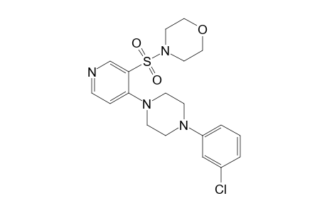 1-(m-chlorophenyl)-4-[3-(morpholinosulfonyl)-4-pyridyl]piperazine