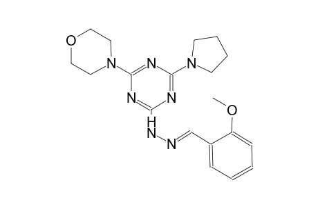 benzaldehyde, 2-methoxy-, [4-(4-morpholinyl)-6-(1-pyrrolidinyl)-1,3,5-triazin-2-yl]hydrazone