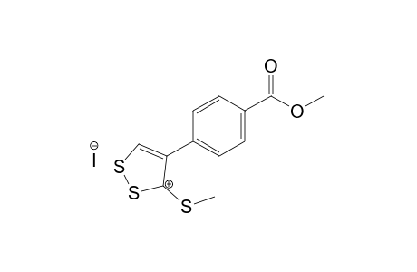 3-(Methylthio)-4-[(4'-methoxycarbonyl)phenyl]-3H-1,2-dithiolium iodide