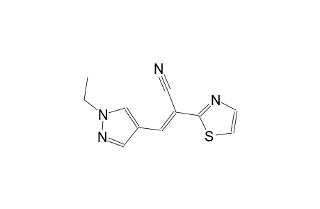 (2E)-3-(1-ethyl-1H-pyrazol-4-yl)-2-(1,3-thiazol-2-yl)-2-propenenitrile