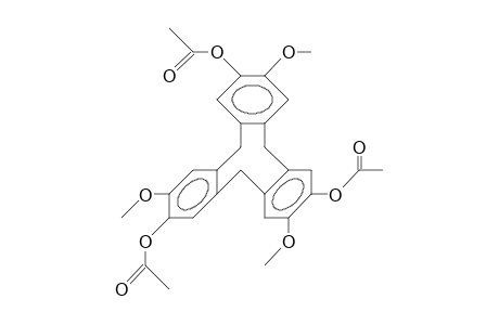 2,7,12-Triacetoxy-3,8,13-trimethoxy-10,15-dihydro-5H-tribenzo(adg)cyclononene