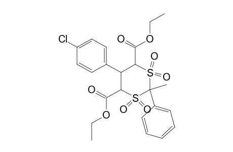 5-(p-chlorophenyl)-2-methyl-2-phenyl-m-dithiane-4,6-dicarboxylic acid, diethyl ester, 1,1,3,3-tetraoxide
