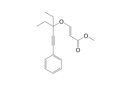 (E)-methyl 3-(3-ethyl-1-phenylpent-1-yn-3-yloxy)acrylate