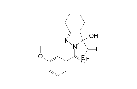 2H-Benzopyrazol-3-ol, 3,3a,4,5,6,7-hexahydro-2-(3-methoxybenzoyl)-3-trifluoromethyl-