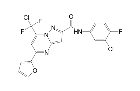 7-[chloranyl-bis(fluoranyl)methyl]-N-(3-chloranyl-4-fluoranyl-phenyl)-5-(furan-2-yl)pyrazolo[1,5-a]pyrimidine-2-carboxamide