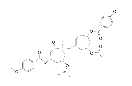 (-)-#21;(1S,6R)-6-ACETOXY-[[(1'R,2'S,4'R,6'S)-6-ACETOXY-1,2-DIHYDROXY-4-[(4-METHOXYBENZOYL)-OXY]-CYCLOHEPT-1-YL]-METHYL]-CYCLOHEPT-3-EN-1-YL-4-METHOXYBE