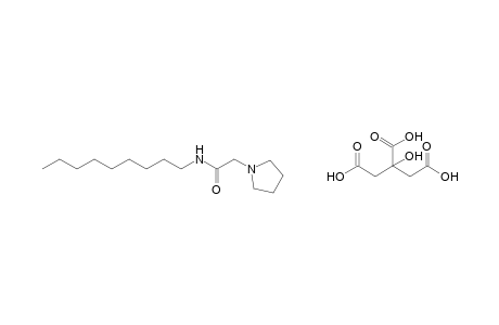 N-nonyl-1-pyrrolidineacetamide, citrate (1:1) (salt)