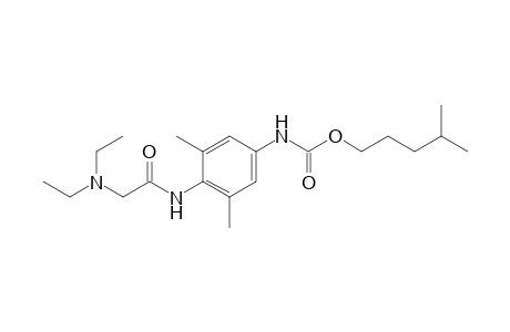 4-[2-(Diethylamino)acetamido]-3,5-dimethylcarbanilic acid, isohexyl ester