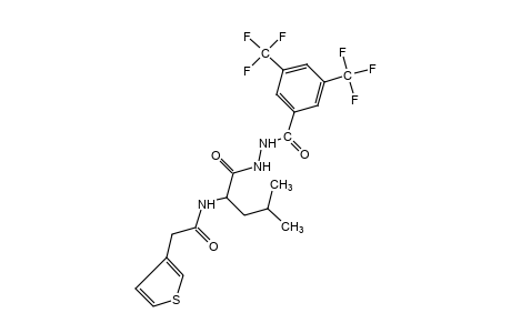 1-[3,5-bis(trifluoromethyl)benzoyl]-2-{N-[(3-thienyl)acetyl]leucyl}hydrazine