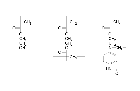 Poly[hydroxyethyl methacrylate-co-ethylenedimethacrylate-co-n-ethyl-n-(2-methacryloyloxyethyl)-n'-acetyl-p-phenylenediamine]