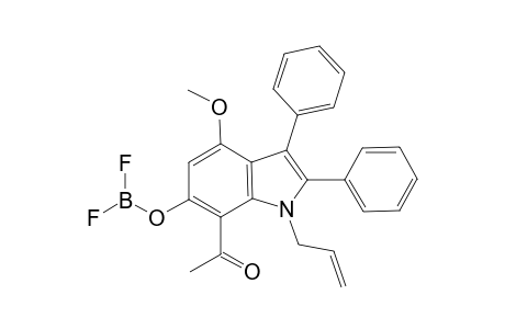 1-[6'-difluoroboryloxy-4'-methoxy-2',3'-diphenyl-1'-(prop-2''-enyl)indol-7'-yl]ethanone