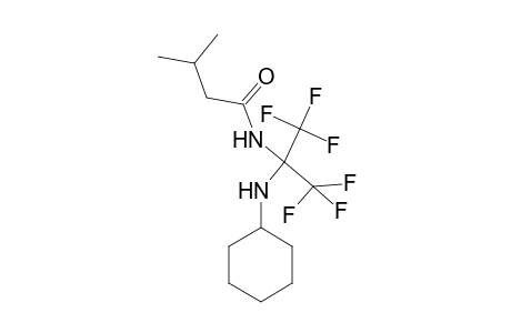 N-[1-(Cyclohexylamino)-2,2,2-trifluoro-1-(trifluoromethyl)ethyl]isovaleramide