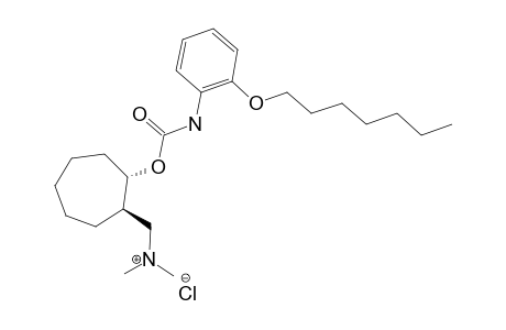 (+/-)-(TRANS)-N,N-DIMETHYL-2-(2-HEPTYLOXY-PHENYL-CARBAMOYLOXY)-CYCLOHEPTHYL-METHYLAMMONIUM-CHLORIDE