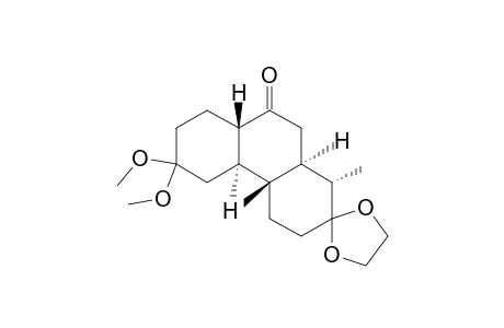 (1.alpha.,4a.beta.,4b.alpha.,8a.beta.,10a.alpha.)-2,2-Ethylenedioxy-6,6-dimethoxy-1,4a-dimethyl-perhydrophenanthren-9-one