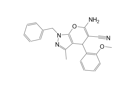 6-amino-1-benzyl-4-(2-methoxyphenyl)-3-methyl-1,4-dihydropyrano[2,3-c]pyrazole-5-carbonitrile