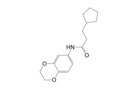 3-cyclopentyl-N-(2,3-dihydro-1,4-benzodioxin-6-yl)propanamide