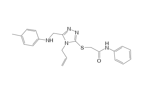 2-{[4-allyl-5-(4-toluidinomethyl)-4H-1,2,4-triazol-3-yl]sulfanyl}-N-phenylacetamide