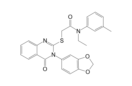 acetamide, 2-[[3-(1,3-benzodioxol-5-yl)-3,4-dihydro-4-oxo-2-quinazolinyl]thio]-N-ethyl-N-(3-methylphenyl)-