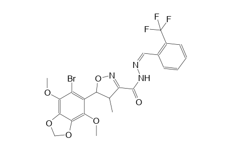 3-isoxazolecarboxylic acid, 5-(6-bromo-4,7-dimethoxy-1,3-benzodioxol-5-yl)-4,5-dihydro-4-methyl-, 2-[(Z)-[2-(trifluoromethyl)phenyl]methylidene]hydrazide