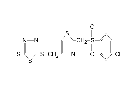 2-{{{2-{[(p-chlorophenyl)sulfonyl]methyl}-4-thiazolyl}methyl}thio}-5-(methylthio)-1,3,4-thiadiazole