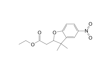 2-Benzofuranacetic acid, 2,3-dihydro-3,3-dimethyl-5-nitro-, ethyl ester