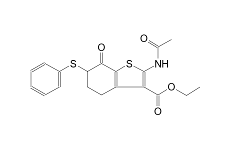 benzo[b]thiophene-3-carboxylic acid, 2-(acetylamino)-4,5,6,7-tetrahydro-7-oxo-6-(phenylthio)-, ethyl ester