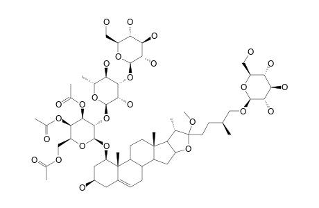 26-O-BETA-D-GLUCOPYRANOSYL-22-O-METHYL-(25R)-FUROST-5-ENE-1-BETA,3-BETA,22-XI,26-TETROL-1-O-[O-BETA-D-GLUCOPYRANOSYL-(1->3)-O-ALPHA-L-RHAMNOPYRANO