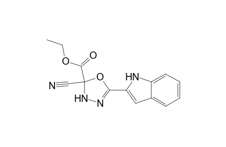 Ethyl 2-cyano-5-(1H-indol-2-yl)-2,3-dihydro-1,3,4-oxadiazole-2-carboxylate