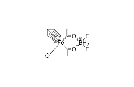 /.eta.-5/-Cyclopentadienyl-carbonyl-iron-/.eta.-3/-ketene-ethanoyl-difluoro-boron complex anion