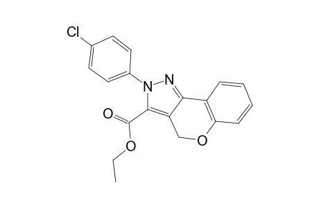 2-(p-chlorophenyl)-2,4-dihydro[1]benzopyrano[4,3-c]pyrazole-3-carboxylic acid, ethyl ester