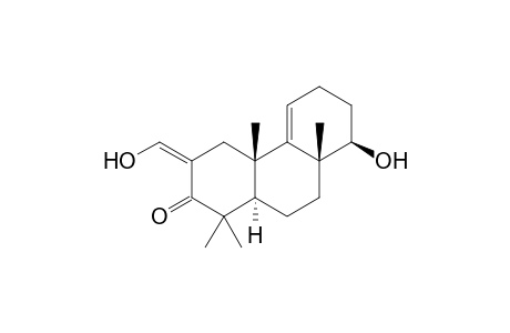 (+/-)-(4aS,8R,8aR,10aR,Z)-8-Hydroxy-3-(hydroxymethylene)-1,1,4a,8a-tetramethyl-3,4,4a,6,7,8,8a,9,10,10a-decahydrophenanthren-2(1H)-one