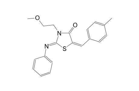 (2Z,5E)-3-(2-methoxyethyl)-5-(4-methylbenzylidene)-2-(phenylimino)-1,3-thiazolidin-4-one