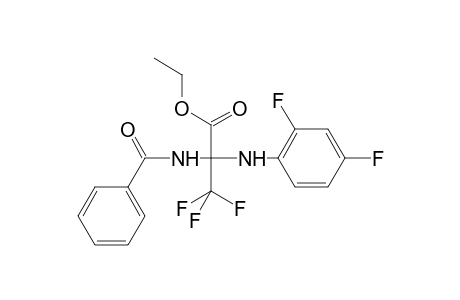 Propanoic acid, 2-(benzoylamino)-2-[(2,4-difluorophenyl)amino]-3,3,3-trifluoro-, ethyl ester