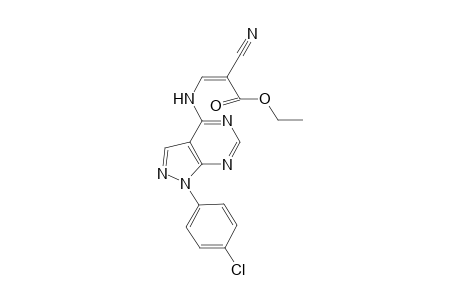 Ethyl 3-(1-(4-chlorophenyl)-1H-pyrazolo[3,4-d]pyrimidin-4-ylamino)-2-cyanoacrylate