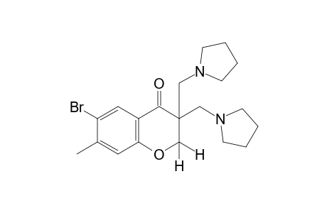 3,3-bis[(1-pyrrolidinyl)methyl]-6-bromo-7-methyl-4-chromanone