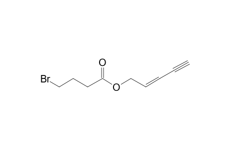 4-Bromobutanoic acid, pent-2-en-4-ynyl ester