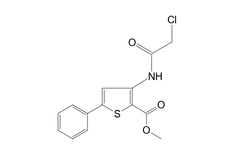 3-(2-chloroacetamido)-5-phenyl-2-thiophenecarboxylic acid, methyl ester