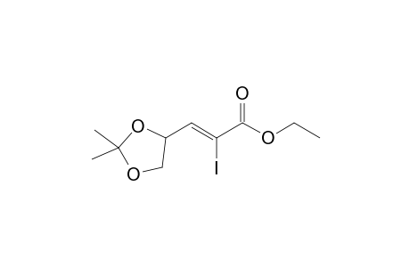 (Z)-3-(2,2-dimethyl-1,3-dioxolan-4-yl)-2-iodo-2-propenoic acid ethyl ester