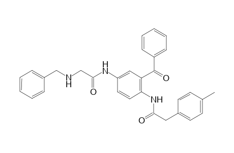 N-{3-Benzoyl-4-[(p-methylphenyl)acetylamino]phenyl}-N(.alpha.)-benzylglycinamide