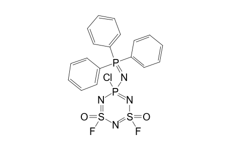 (5-chloro-1,3-difluoro-1,3-diketo-1$l^{6},3$l^{6}-dithia-2,4,6-triaza-5$l^{5}-phosphacyclohexa-1,3,5-trien-5-yl)imino-tri(phenyl)phosphorane